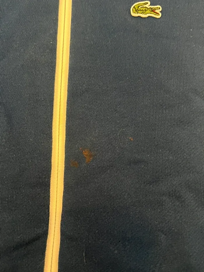 gilet lacoste bleu et blanc - photo numéro 2