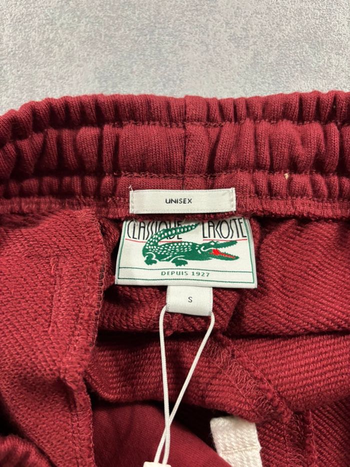 Jogging Lacoste Logo brodé Bordeaux Taille S - photo numéro 4