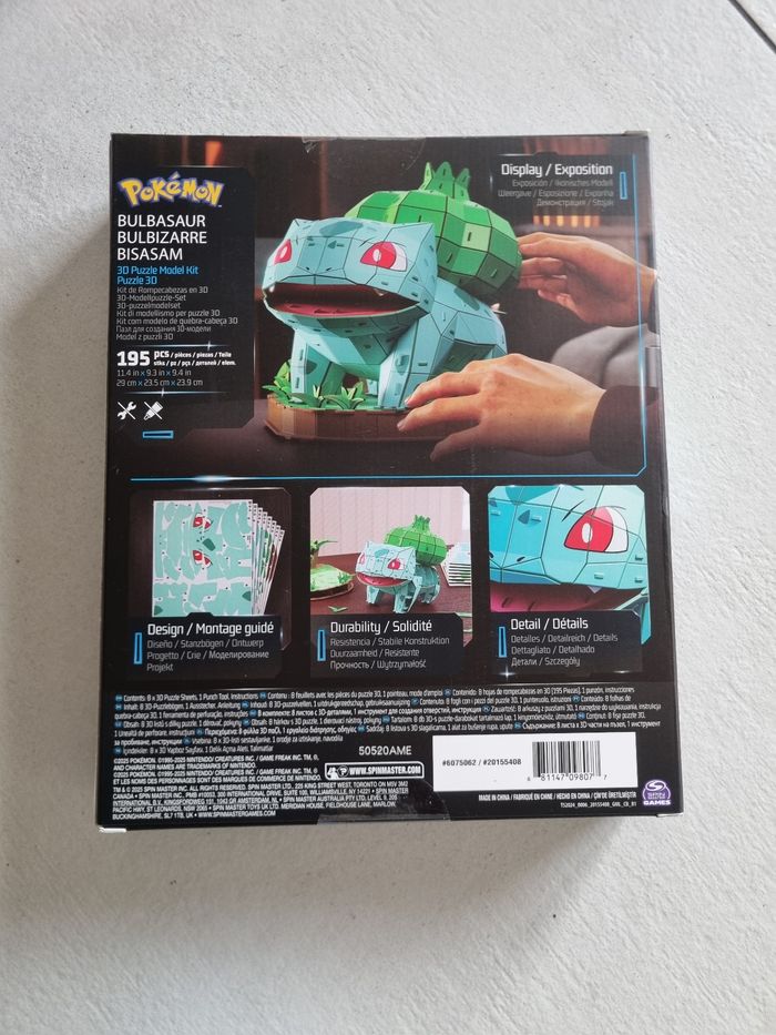 Puzzle 4d bulbizarre pokemon - photo numéro 2