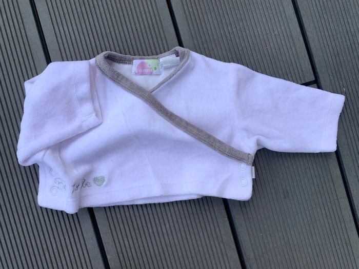 Brassière unisexe fille garçon naissance blanche cache coeur parfait état - photo numéro 4