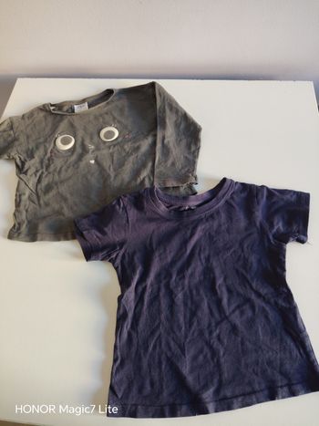 Lot de 2 t-shirt enfant, 2/3 ans, mixte
