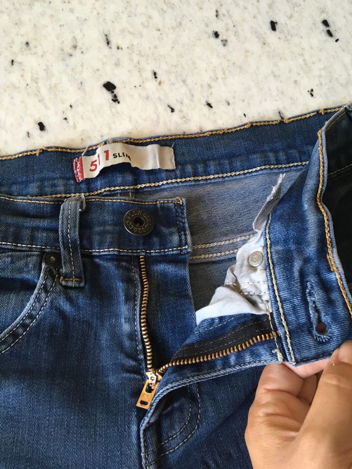 Short en jean marine Lévis 511 - photo numéro 3