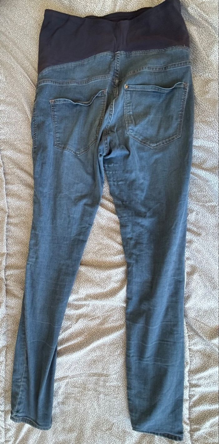 Pantalon de grossesse bleu mama super/ h&m  44 - photo numéro 2