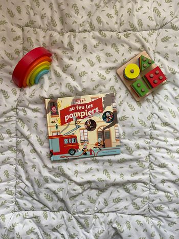 livre le petit monde animé au feu les pompiers