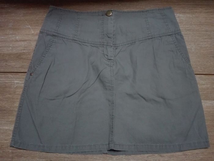 Jupe trapèze vert kaki