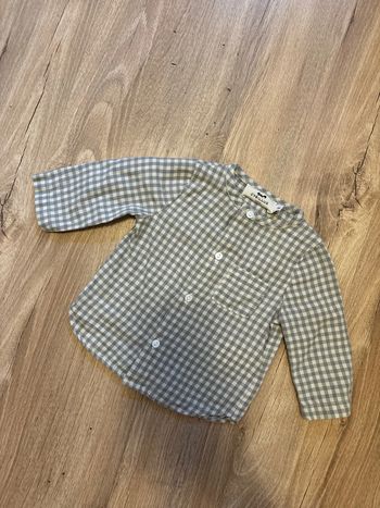 Chemise vichy grise Cyrillus 3 mois