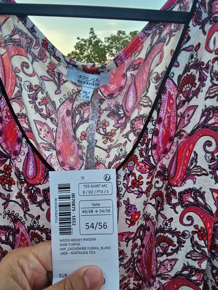 Tee shirt blouse femme 54  /56 neuf grand taille - photo numéro 2