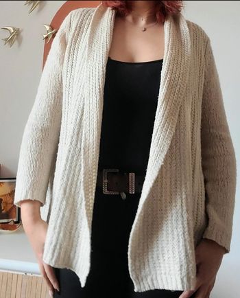 Gillet en maille Beige Acrylique - In Extenso- T40