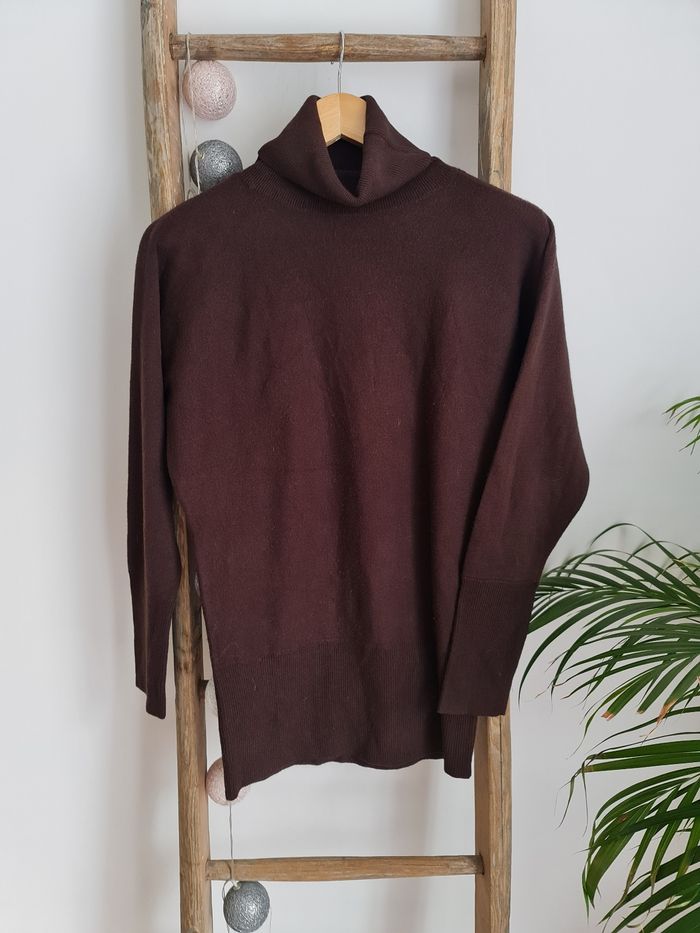 Pull col roulé Sud Express taille 40 L marron