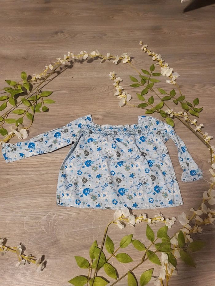 Haut fille bleu 2 ans tout simplement