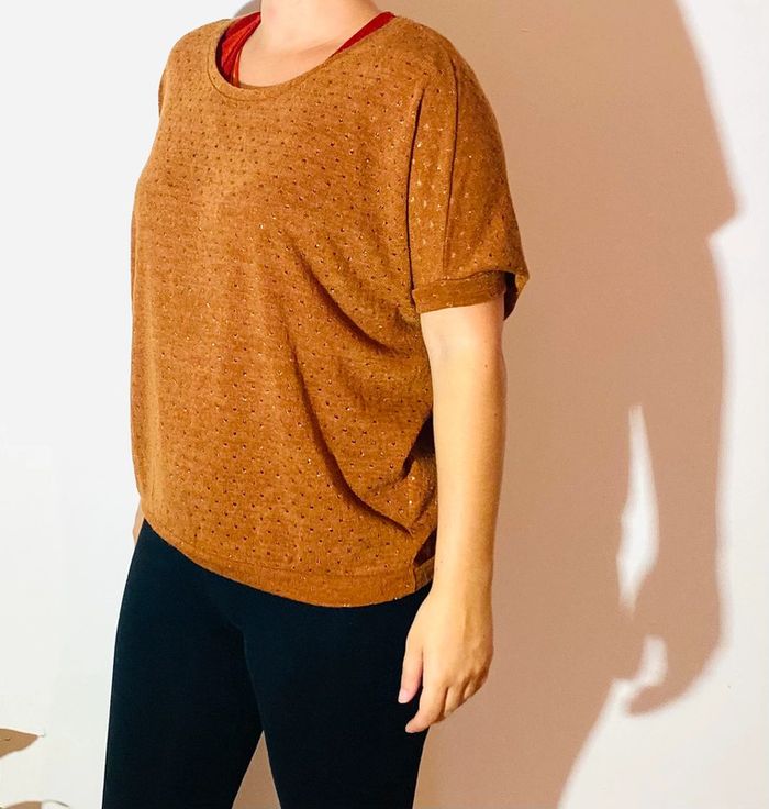 Pull léger à manches courtes taille 34 Camaïeu - photo numéro 2