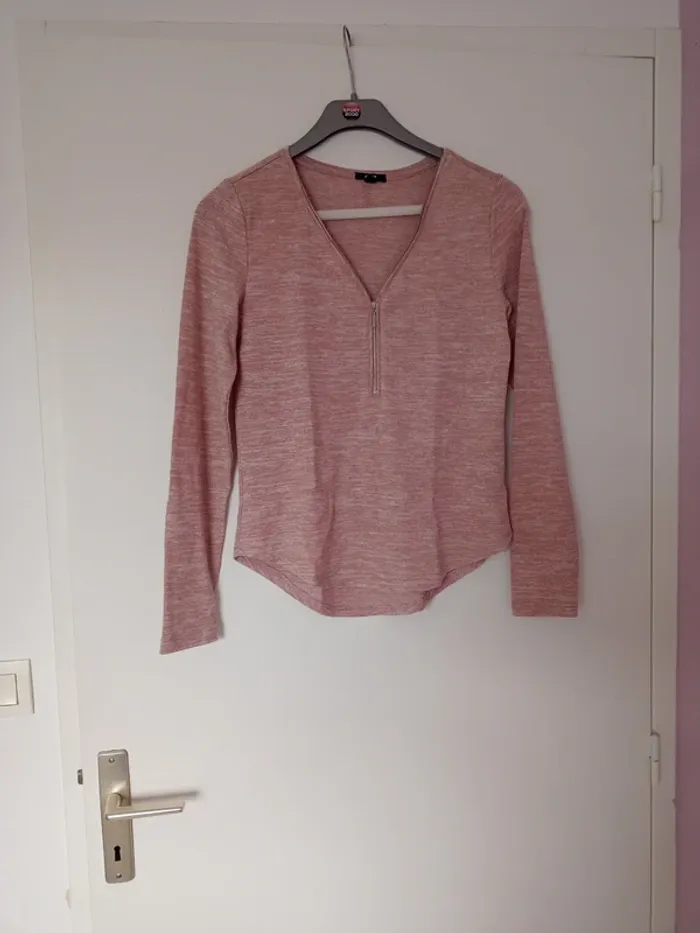 Tee shirt manches longues rose