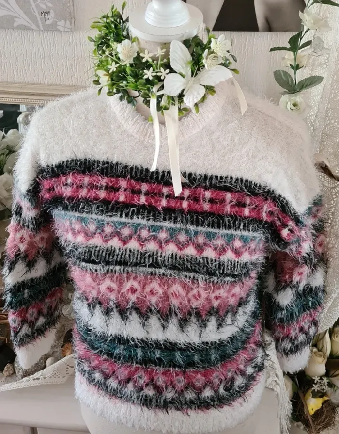 Pull crème &multicolore Pépé Jeans Taille XS - photo numéro 2