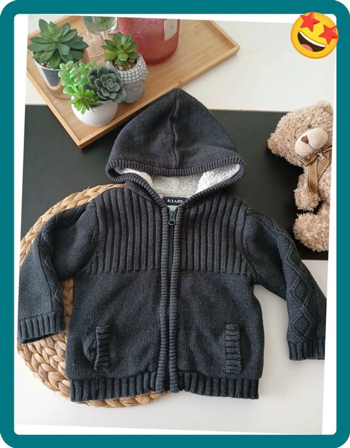 Veste à capuche en laine polaire garçon Taille 18 mois🌿🦊 - photo numéro 4