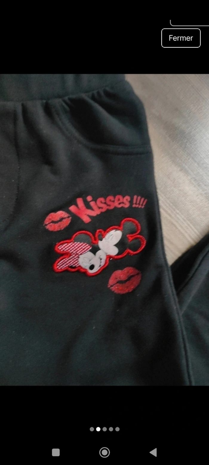 Pantalon noir neuf Disney Minnie fille 6 ans - photo numéro 2