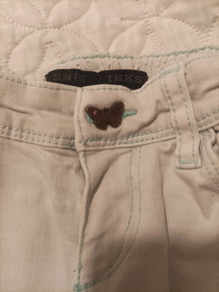 Jean slim IKKS vert d'eau 3 ans - photo numéro 3