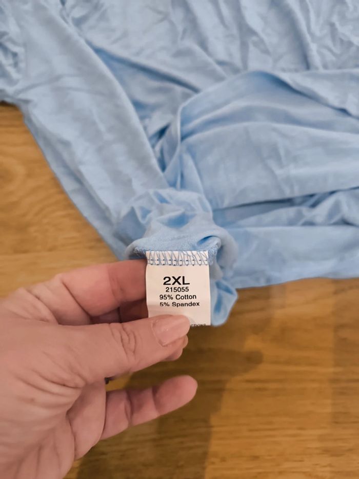 T shirt unis bleu ciel taille XXL (44) neuf - photo numéro 5