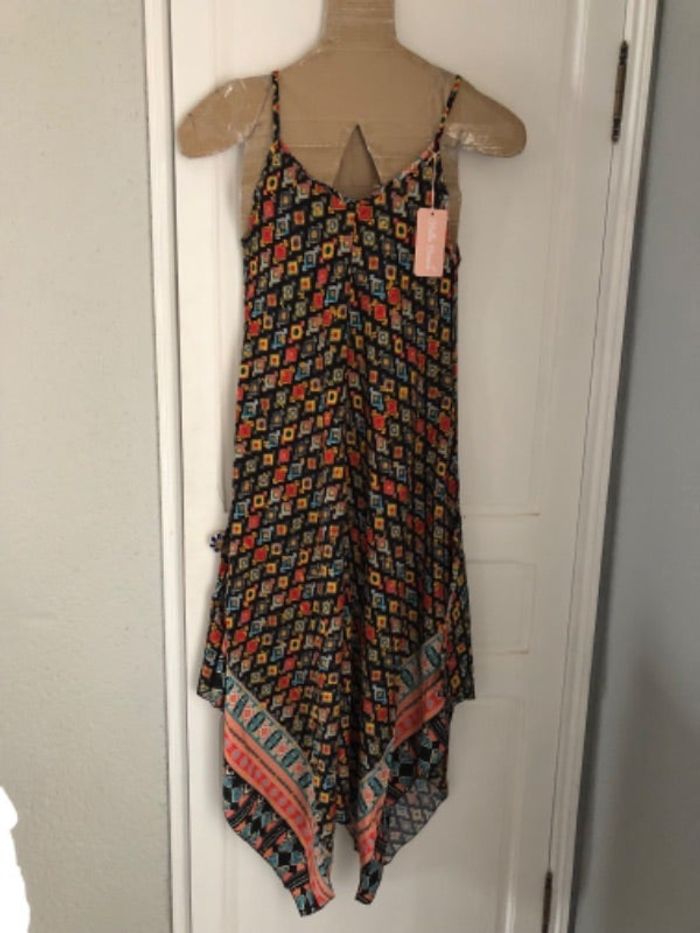 BB- Robe longue multicolore à bretelles T38++ NEUVE