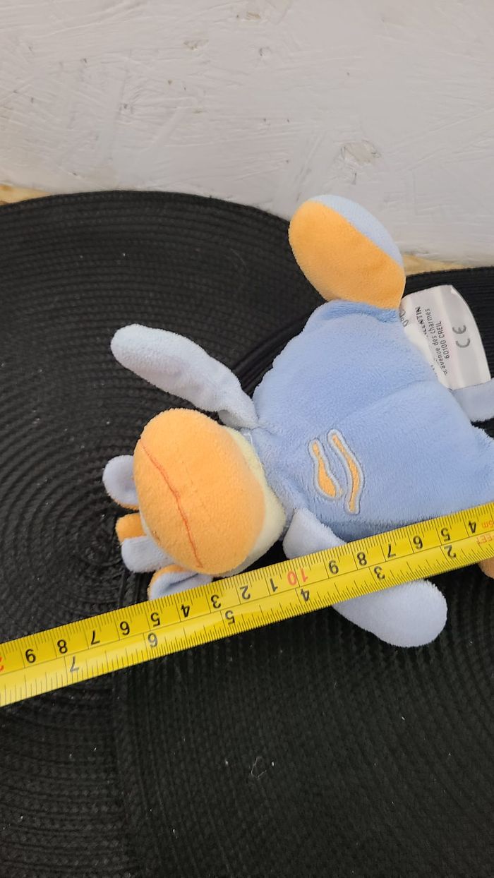 doudou VACHE BLEU ORANGE  DOU KIDOU DOUKIDOU - photo numéro 3