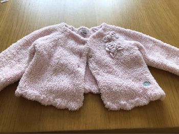 Gilet fille rose pale Absorba 12 mois