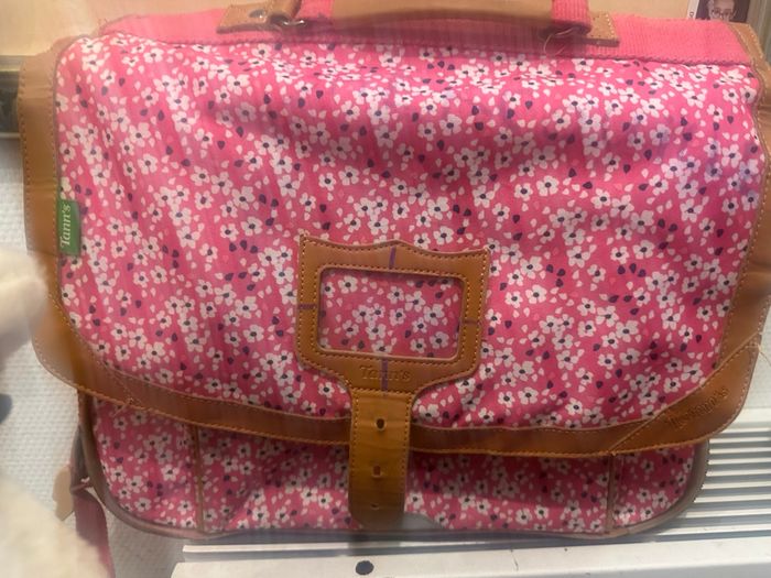 Cartable Tann’s fleuri – bon état – grande taille - photo numéro 3