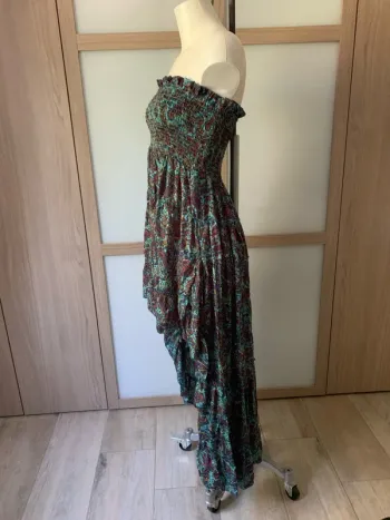 Robe en soie coupé dégradée taille unique