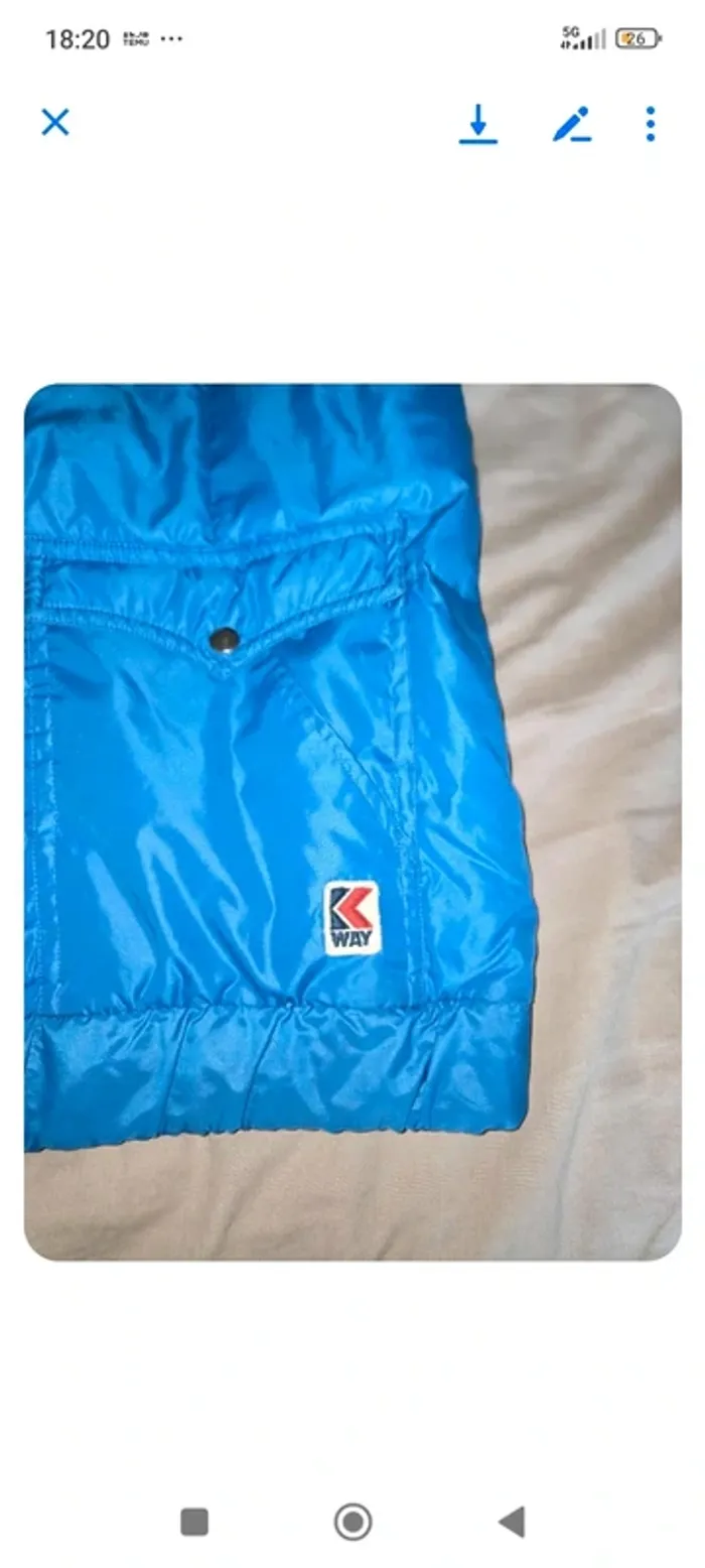Doudoune veste sans manche taille 46 marque kway vintage - photo numéro 2