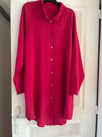 Longue tunique rose made in italy T 50