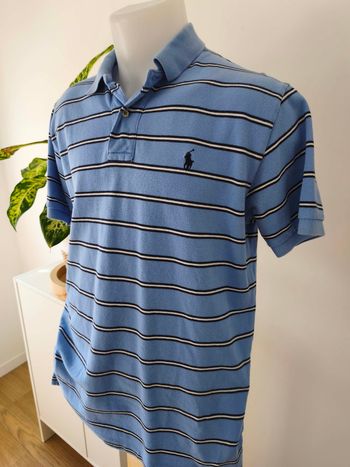 Polo a rayure bleu homme taille M | Ralph Lauren | Parfait état 