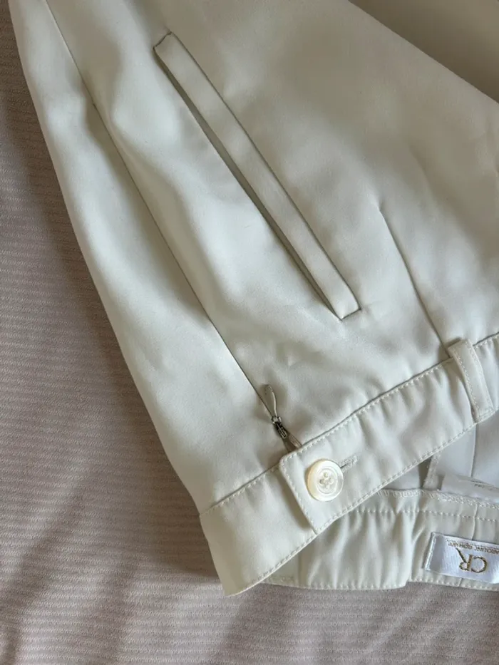 Pantalon droit fluide blanc cassé – Caroline Roulier – Taille 44 - photo numéro 3