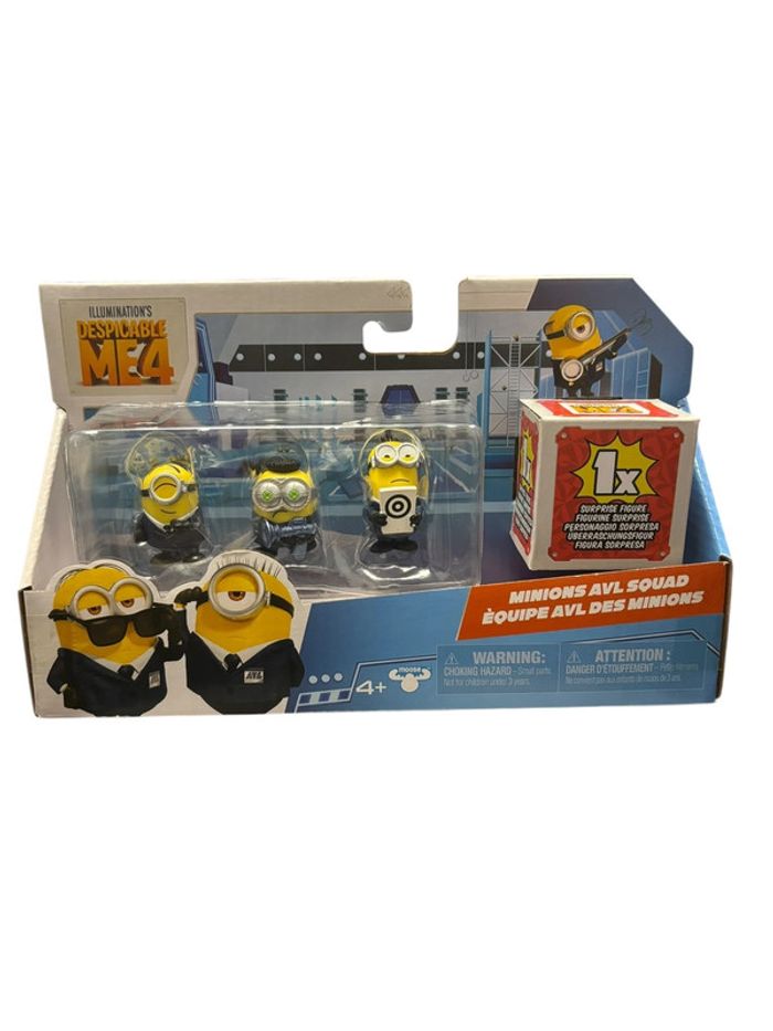 Coffret 4 figurines Despicable Me4 Équipe Avl des minions Moose Toys