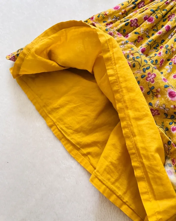 Robe manche courte moutarde fleurie 3 ans - Sergent Major - photo numéro 4