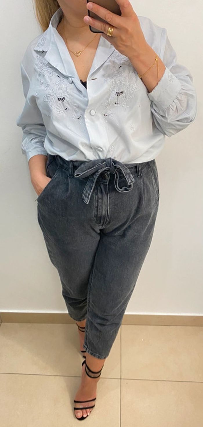 Chemise fluide brodée vintage Taille 42 - photo numéro 2
