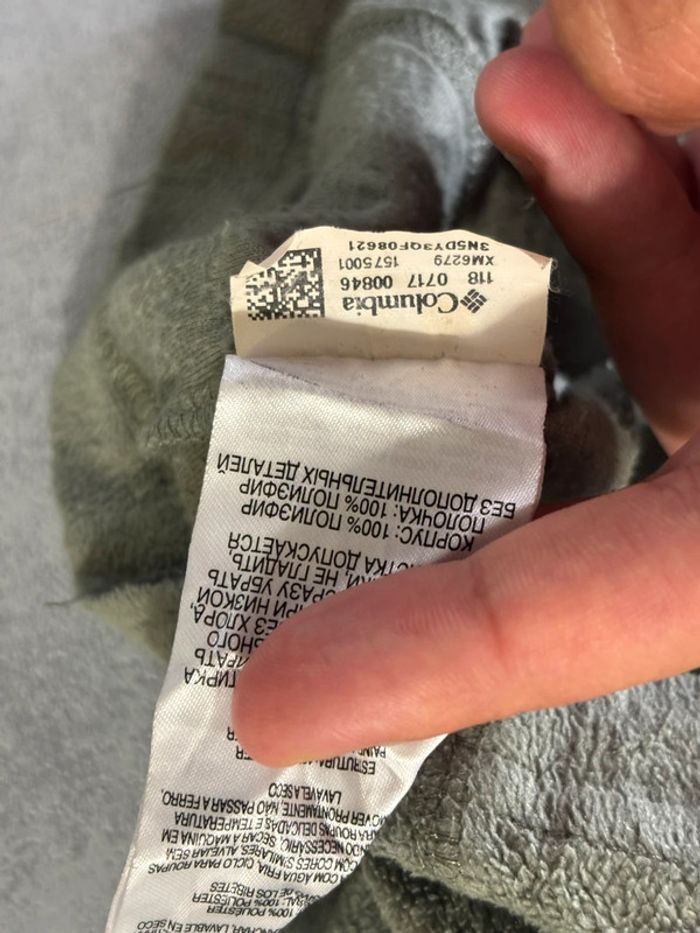Polaire 1/4 Zip / Quarter zip Columbia Vert clair Taille XL - photo numéro 8