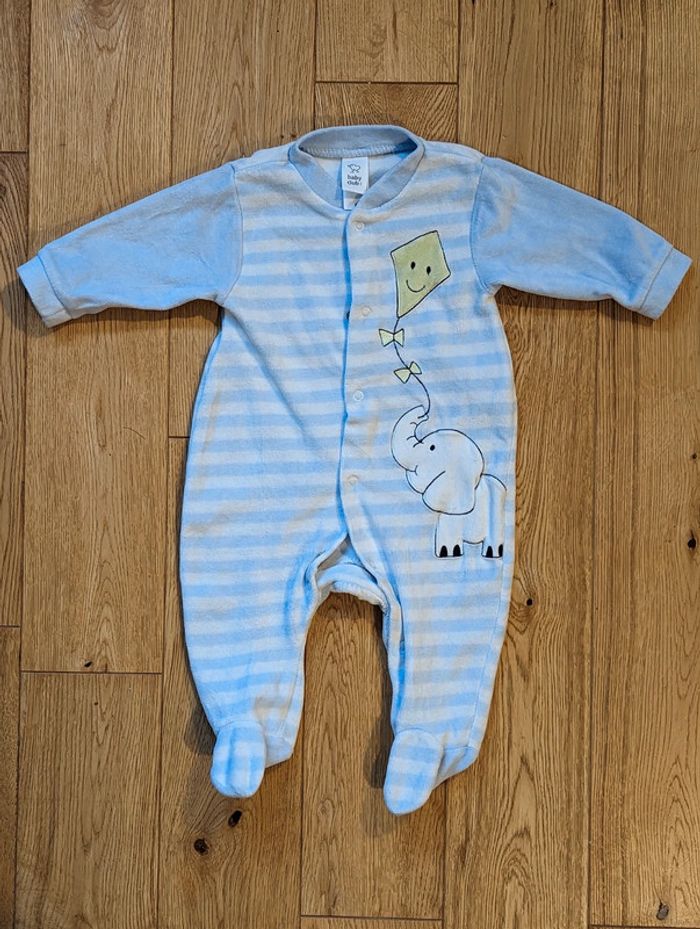 Lot de 2 pyjamas velours Baby Club C&A - 6 mois - photo numéro 2