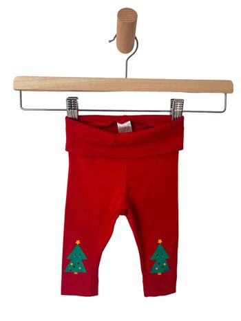 Legging rouge motifs sapins de Noël - H&M 2-4 mois (62cm)