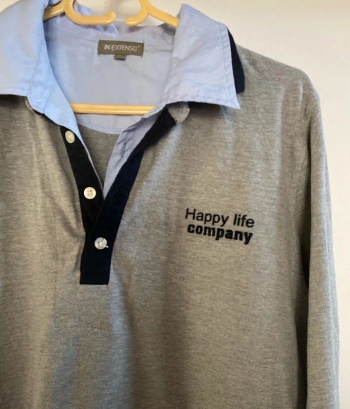 Polo tee shirt col chemise in extenso taille M - photo numéro 2