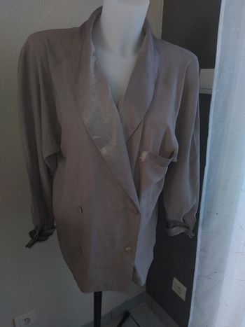 Chemiser vintage classe t 38 taupe vieux rose