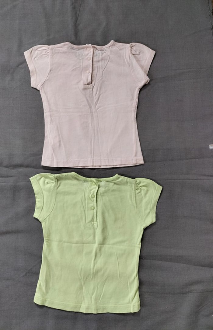 Lot 2 Tshirt manches courtes fille 2 ans - photo numéro 2