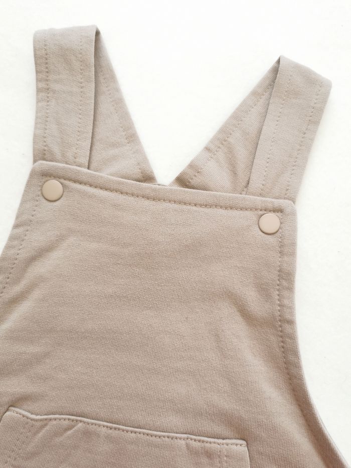 Salopette courte beige en molleton H&M 6/9 Mois - photo numéro 3