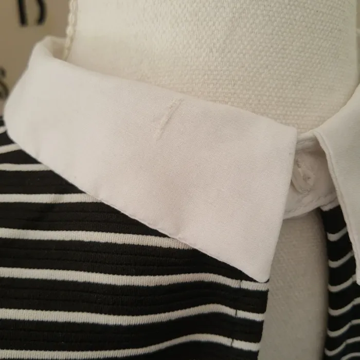 Robe marinière bleu et blanche trapèze Mim taille 2 - photo numéro 7