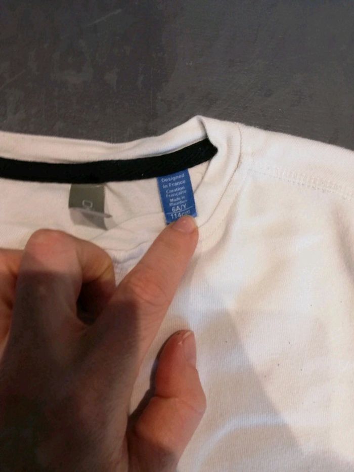 T shirt blanc manches longues - photo numéro 2