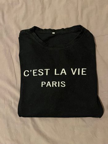 T-shirt noir homme « c’est la vie »