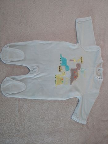 Pyjamas grenouillère 3 mois bleu (réf perso F-B46)(familleac72)