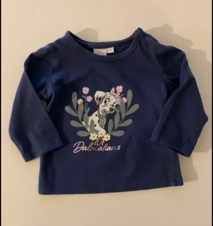 Tee shirt Disney Dalmatiens 6 mois