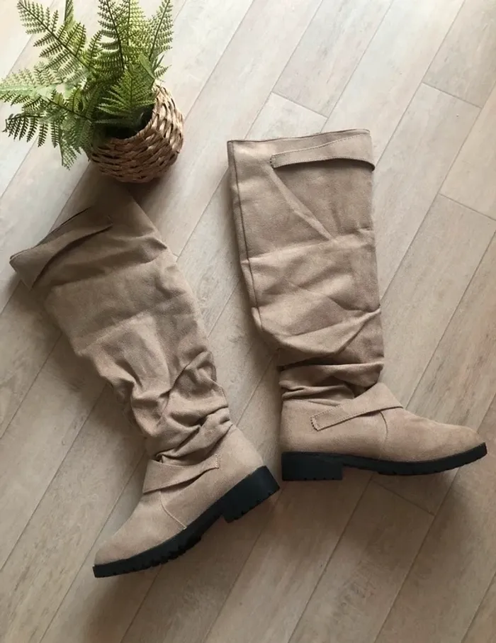Bottes beige Daim Allure - photo numéro 7