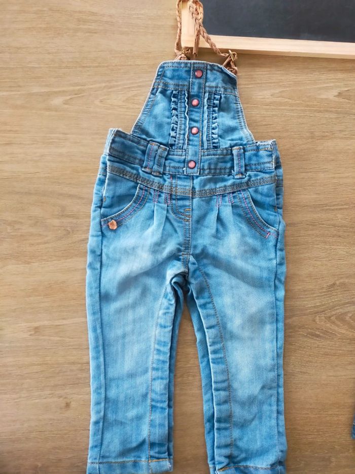 Salopette/robe en jean taille 12mois - photo numéro 3