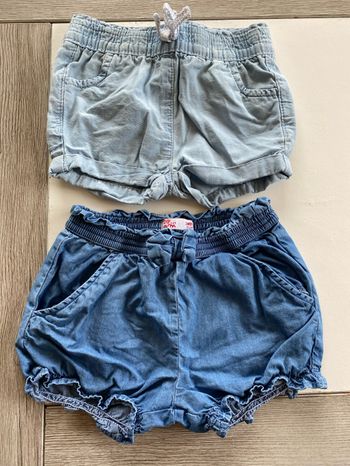 Lot short fille 3 mois