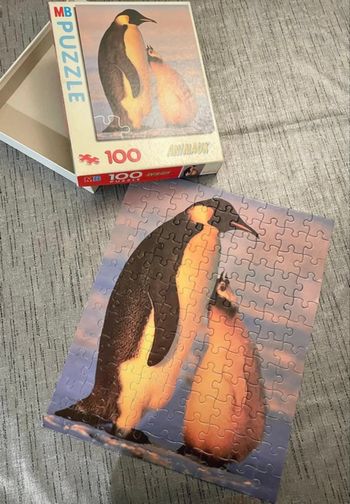 Puzzle MB en carton fort Animaux 100 pièces