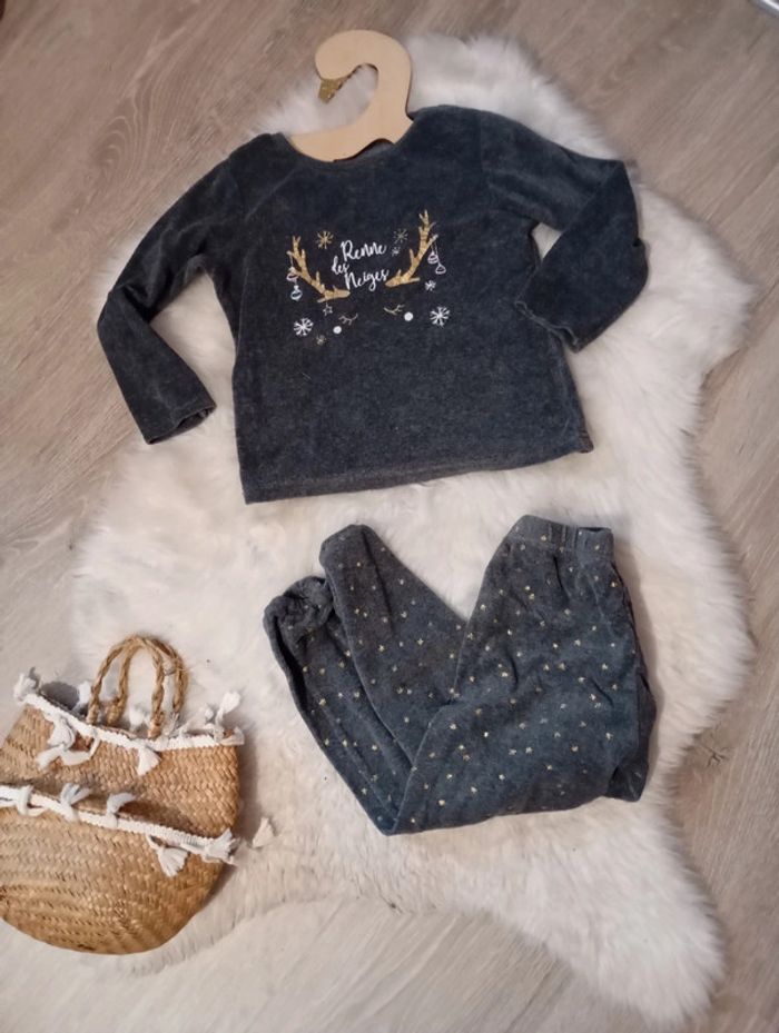 In extenso 🥶 pyjama fille gris 4 ans hiver